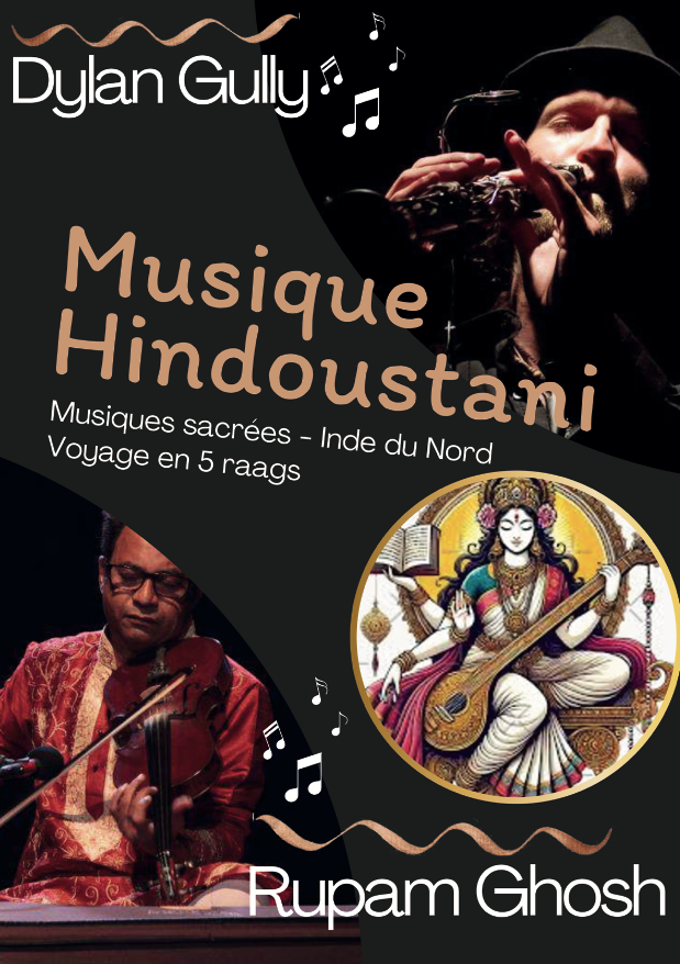 Affiche du concert de Rupam Ghosh à l'Arbre qui marche, musique Hindoustani