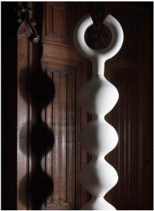 Pièces de l'artiste Maxence de Bagneux exposé à l'Arbre qui marche au marché de noël