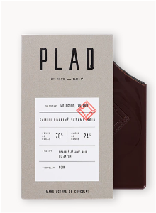 Plaquette de chocolat de la marque Plaq à en vente au marché de noel de l'Arbre qui marche